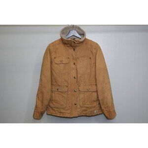 Carhartt Jacket Womens S Brown Sherpa Collar Canvas 0J2247-W